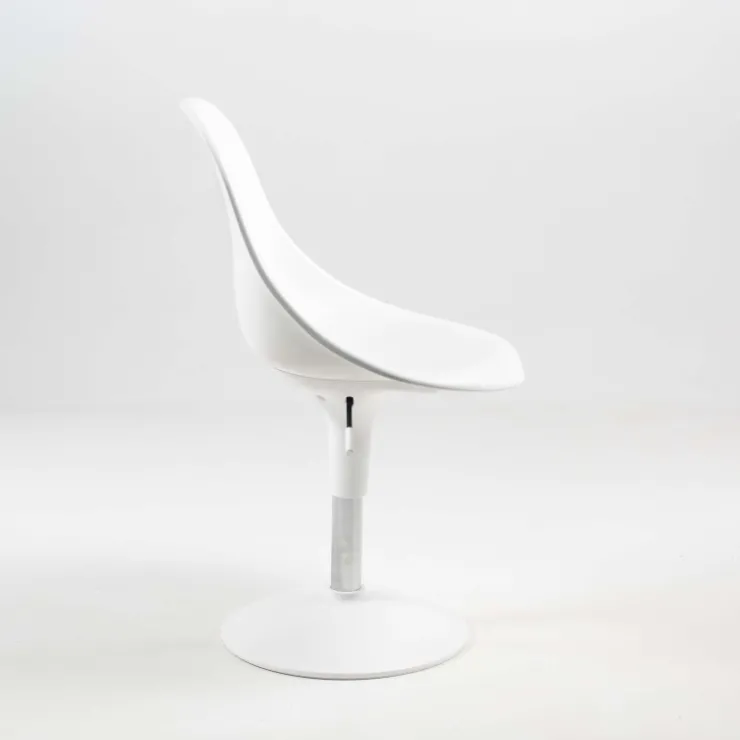 Chaise De Cuisine|Chaise De Salle à Manger*Harmony Chaise réglable en hauteur et pivotante design en technopolymère blanc