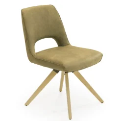 Chaise De Salle à Manger|Chaise Salon*Hortense Chaise cocooning en tissu avec pieds en bois massif