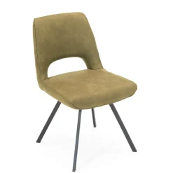 Chaise De Salle à Manger|Chaise De Bureau*Hortense Chaise confortable en tissu avec pieds en métal