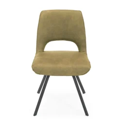 Chaise De Salle à Manger|Chaise De Bureau*Hortense Chaise confortable en tissu avec pieds en métal