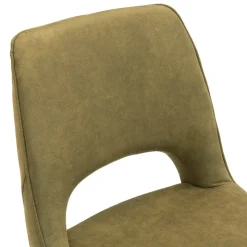 Chaise De Salle à Manger|Chaise De Bureau*Hortense Chaise confortable en tissu avec pieds en métal
