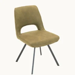 Chaise De Salle à Manger|Chaise De Bureau*Hortense Chaise confortable en tissu avec pieds en métal