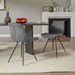 Chaise De Salle à Manger|Chaise Salon*IbérisChaise design vintage rembourrée en tissu
