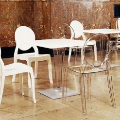Table De Cuisine|Table Pour Petit Espace*Ice Table carrée en polycarbonate et stratifié