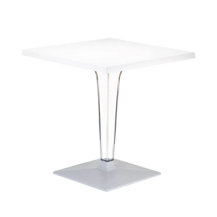 Table De Cuisine|Table Pour Petit Espace*Ice Table carrée en polycarbonate et stratifié