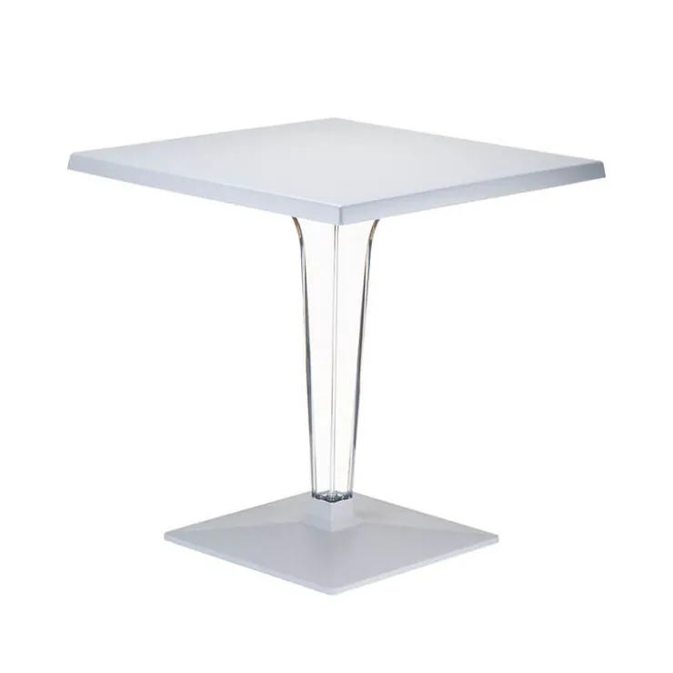Table De Cuisine|Table Pour Petit Espace*Ice Table carrée en polycarbonate et stratifié