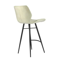 Tabouret Snack (assise +/- 65 Cm)|Tabouret De Bar (assise +/- 80 Cm)*ImpiaTabouret design coque matelassée en velours et pieds en métal noir