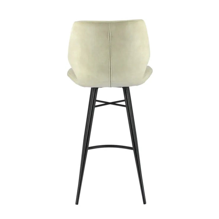 Tabouret Snack (assise +/- 65 Cm)|Tabouret De Bar (assise +/- 80 Cm)*ImpiaTabouret design coque matelassée en velours et pieds en métal noir