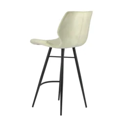 Tabouret Snack (assise +/- 65 Cm)|Tabouret De Bar (assise +/- 80 Cm)*ImpiaTabouret design coque matelassée en velours et pieds en métal noir