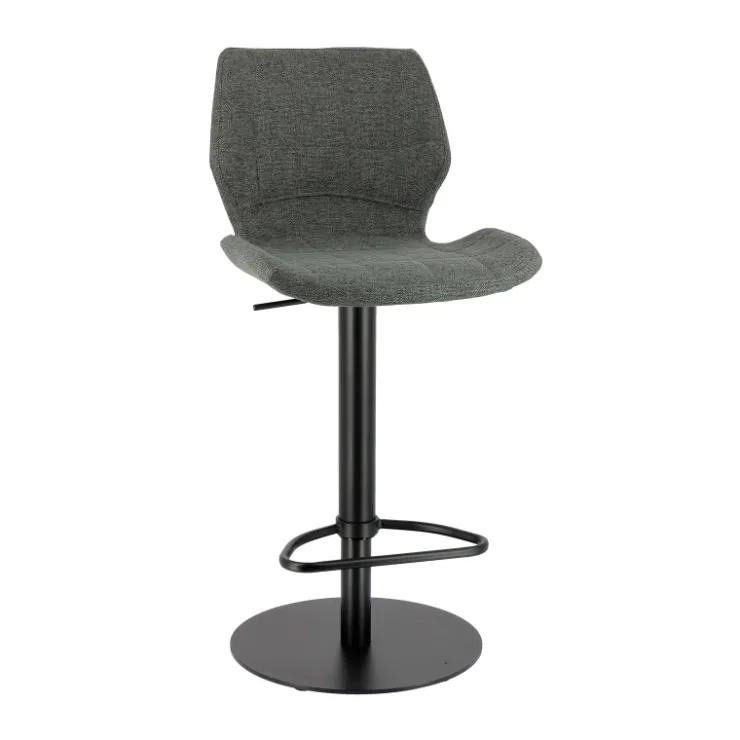 Tabouret De Bar (assise +/- 80 Cm)|Tabouret Snack (assise +/- 65 Cm)*IndicaTabouret tournant et réglable coque en tissu avec pied en métal noir
