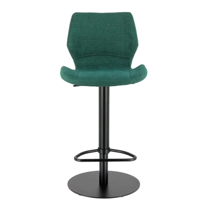 Tabouret De Bar (assise +/- 80 Cm)|Tabouret Snack (assise +/- 65 Cm)*IndicaTabouret tournant et réglable coque en tissu avec pied en métal noir
