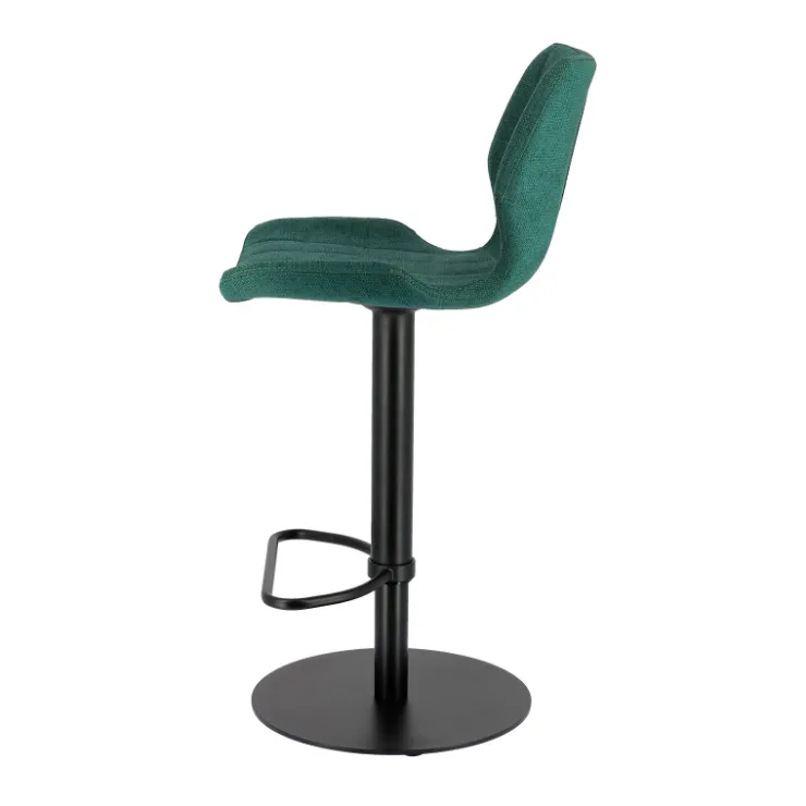 Tabouret De Bar (assise +/- 80 Cm)|Tabouret Snack (assise +/- 65 Cm)*IndicaTabouret tournant et réglable coque en tissu avec pied en métal noir