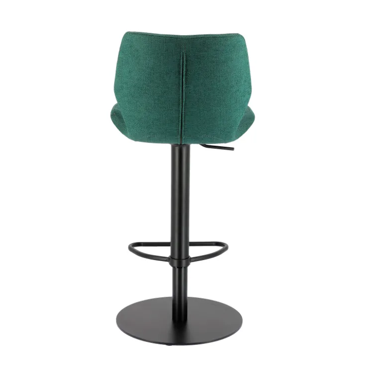 Tabouret De Bar (assise +/- 80 Cm)|Tabouret Snack (assise +/- 65 Cm)*IndicaTabouret tournant et réglable coque en tissu avec pied en métal noir