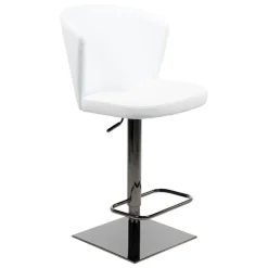 Peressini Tabouret De Bar (assise +/- 80 Cm)|Tabouret Snack (assise +/- 65 Cm)*Ines Tabouret réglable et pivotant en synthétique et métal chromé