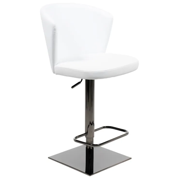 Peressini Tabouret De Bar (assise +/- 80 Cm)|Tabouret Snack (assise +/- 65 Cm)*Ines Tabouret réglable et pivotant en synthétique et métal chromé