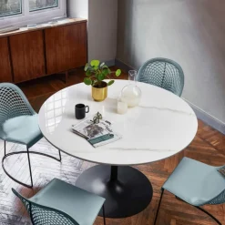 Midj Table De Salle à Manger*Infinity ® Table pied central design en céramique et métal