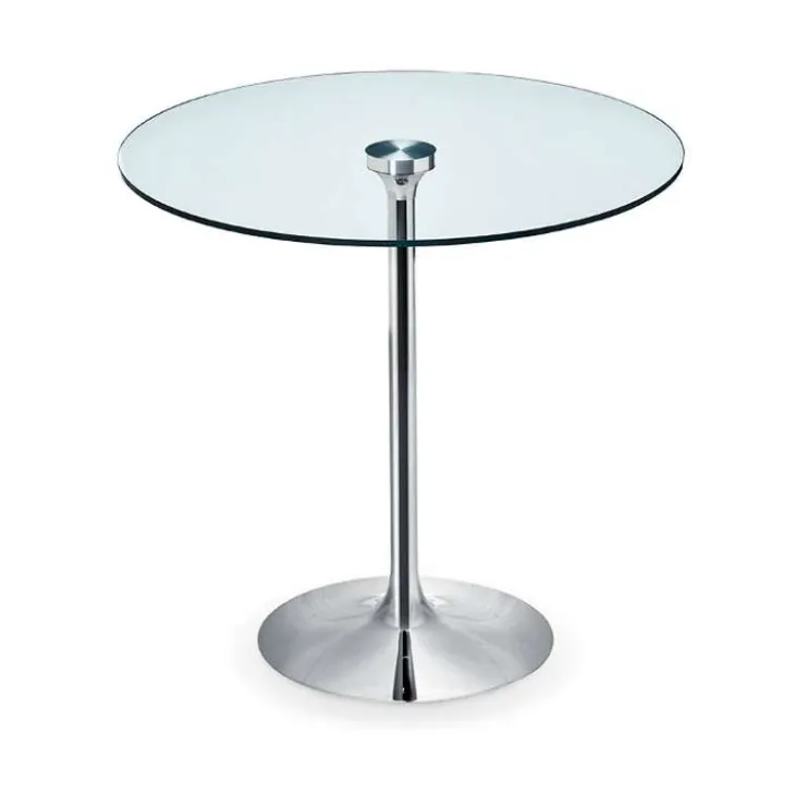 Midj Table De Salle à Manger*Infinity ® Table ronde pied central en verre et métal