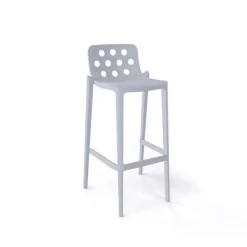 Tabouret De Bar (assise +/- 80 Cm)*Isidoro Tabouret de bar moderne empilable avec dossier ronds ajourés