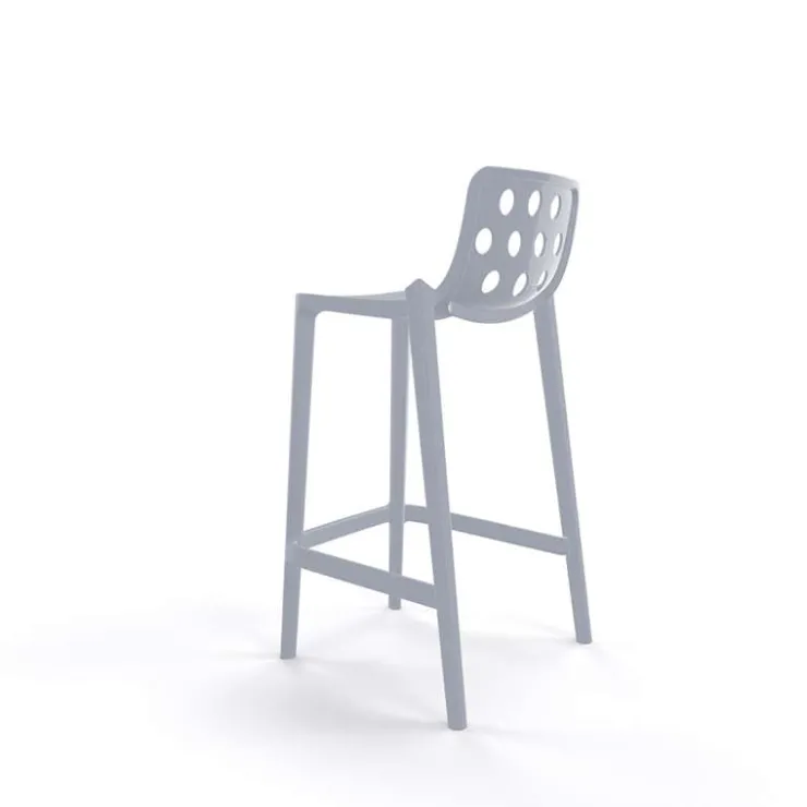 Tabouret Snack (assise +/- 65 Cm)|Tabouret De Bar (assise +/- 80 Cm)*Isidoro Tabouret snack moderne empilable avec dossier ronds ajourés