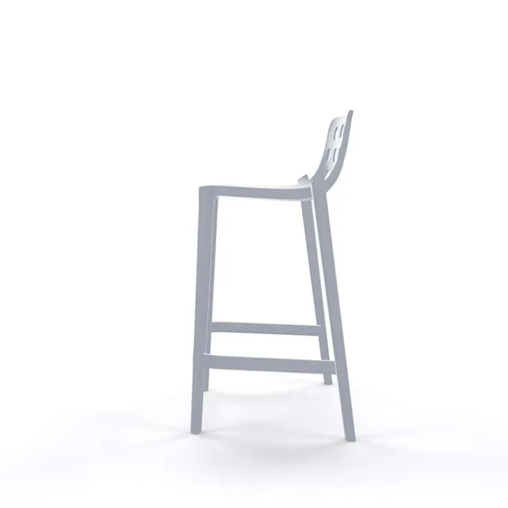Tabouret Snack (assise +/- 65 Cm)|Tabouret De Bar (assise +/- 80 Cm)*Isidoro Tabouret snack moderne empilable avec dossier ronds ajourés