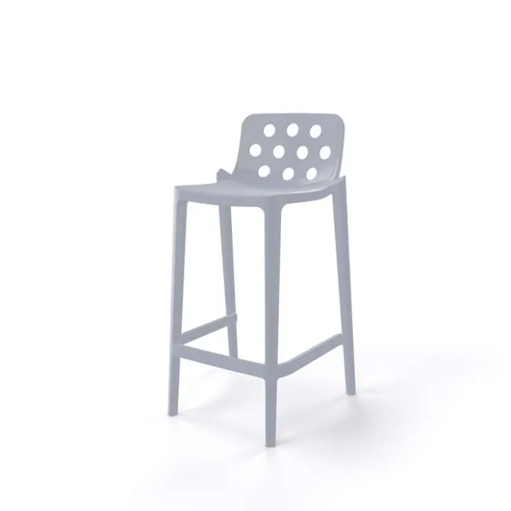 Tabouret Snack (assise +/- 65 Cm)|Tabouret De Bar (assise +/- 80 Cm)*Isidoro Tabouret snack moderne empilable avec dossier ronds ajourés