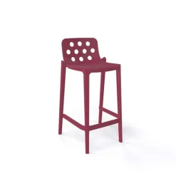 Tabouret Snack (assise +/- 65 Cm)|Tabouret De Bar (assise +/- 80 Cm)*Isidoro Tabouret snack moderne empilable avec dossier ronds ajourés