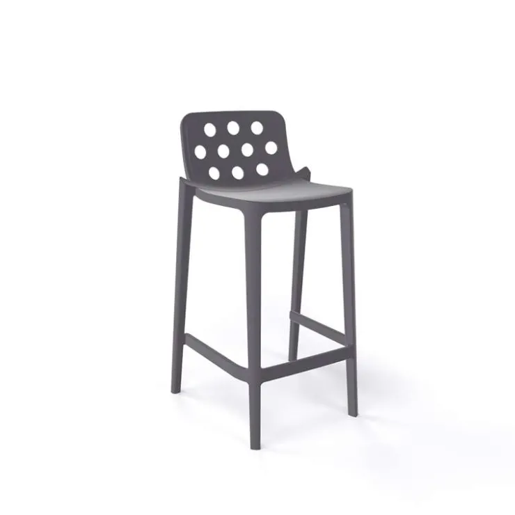 Tabouret Snack (assise +/- 65 Cm)|Tabouret De Bar (assise +/- 80 Cm)*Isidoro Tabouret snack moderne empilable avec dossier ronds ajourés