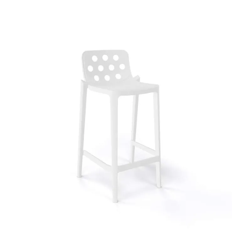 Tabouret Snack (assise +/- 65 Cm)|Tabouret De Bar (assise +/- 80 Cm)*Isidoro Tabouret snack moderne empilable avec dossier ronds ajourés