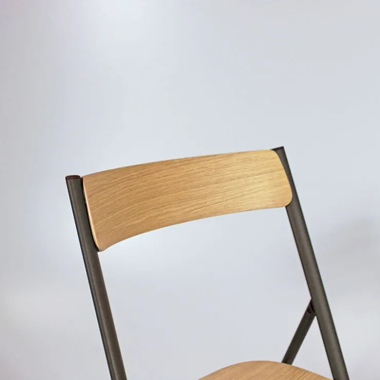Altacom Chaise De Salle à Manger|Chaise De Cuisine*Jolie Wood Chaise d'appoint pliable en bois et métal