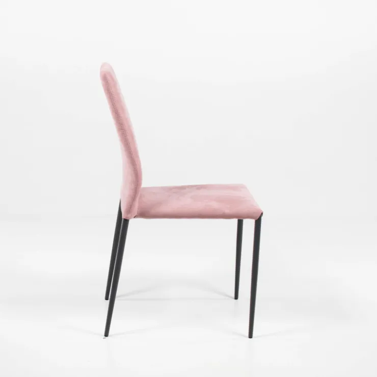 Ingenia casa Chaise De Salle à Manger*Kendra Ingenia by Bontempi® Chaise moderne en tissu aspect nubuck et métal