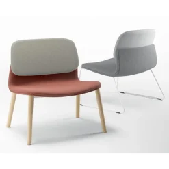 Sokoa Fauteuil De Salon*Klik Chauffeuse confortable en tissu pieds bois made in France