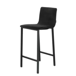 Mobliberica Tabouret Snack (assise +/- 65 Cm)|Tabouret De Bar (assise +/- 80 Cm)*Koko ® Tabouret snack en tissu dossier bas avec pieds en métal