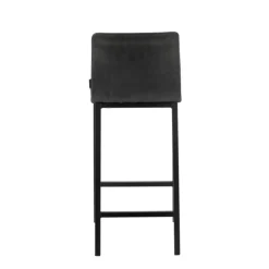 Mobliberica Tabouret Snack (assise +/- 65 Cm)|Tabouret De Bar (assise +/- 80 Cm)*Koko ® Tabouret snack en tissu dossier bas avec pieds en métal