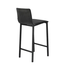 Mobliberica Tabouret Snack (assise +/- 65 Cm)|Tabouret De Bar (assise +/- 80 Cm)*Koko ® Tabouret snack en tissu dossier bas avec pieds en métal