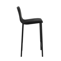 Mobliberica Tabouret Snack (assise +/- 65 Cm)|Tabouret De Bar (assise +/- 80 Cm)*Koko ® Tabouret snack en tissu dossier bas avec pieds en métal