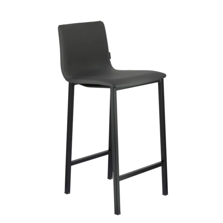 Mobliberica Tabouret Snack (assise +/- 65 Cm)|Tabouret De Bar (assise +/- 80 Cm)*Koko ® Tabouret snack en simili dossier bas avec pieds en métal