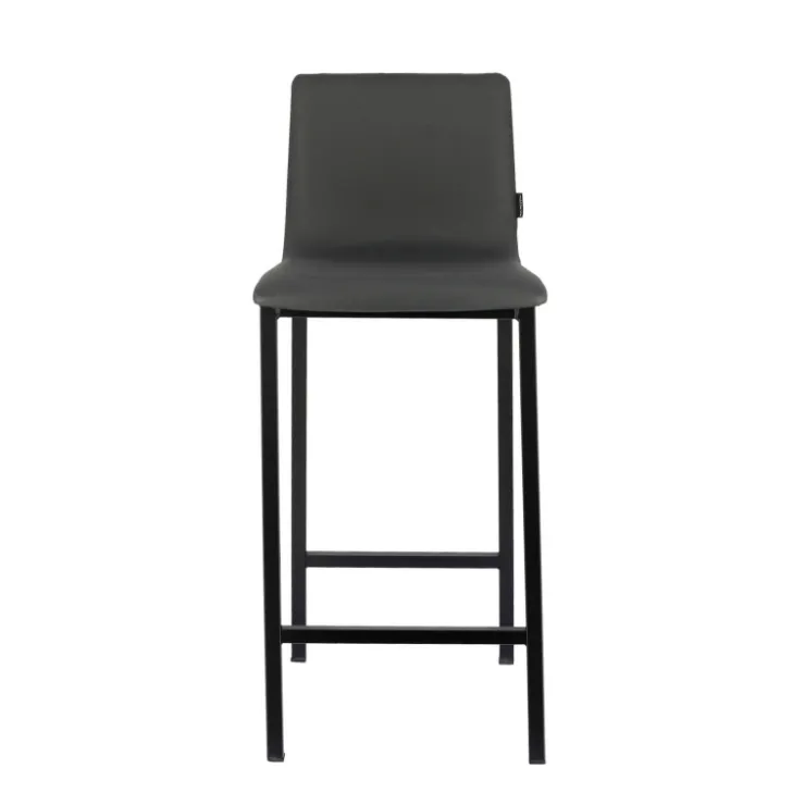 Mobliberica Tabouret Snack (assise +/- 65 Cm)|Tabouret De Bar (assise +/- 80 Cm)*Koko ® Tabouret snack en simili dossier bas avec pieds en métal