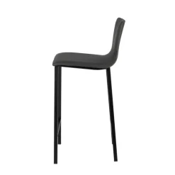 Mobliberica Tabouret Snack (assise +/- 65 Cm)|Tabouret De Bar (assise +/- 80 Cm)*Koko ® Tabouret snack en simili dossier bas avec pieds en métal