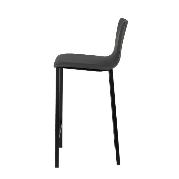 Mobliberica Tabouret Snack (assise +/- 65 Cm)|Tabouret De Bar (assise +/- 80 Cm)*Koko ® Tabouret snack en simili dossier bas avec pieds en métal