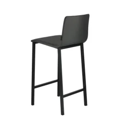 Mobliberica Tabouret Snack (assise +/- 65 Cm)|Tabouret De Bar (assise +/- 80 Cm)*Koko ® Tabouret snack en simili dossier bas avec pieds en métal