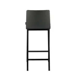 Mobliberica Tabouret Snack (assise +/- 65 Cm)|Tabouret De Bar (assise +/- 80 Cm)*Koko ® Tabouret snack en simili dossier bas avec pieds en métal
