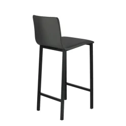 Mobliberica Tabouret Snack (assise +/- 65 Cm)|Tabouret De Bar (assise +/- 80 Cm)*Koko ® Tabouret snack en simili dossier bas avec pieds en métal