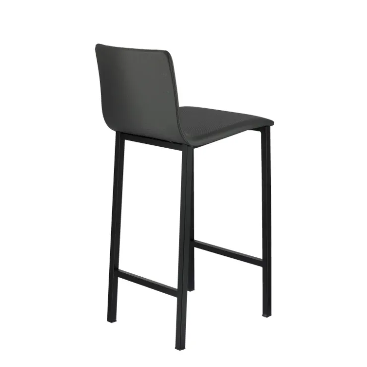 Mobliberica Tabouret Snack (assise +/- 65 Cm)|Tabouret De Bar (assise +/- 80 Cm)*Koko ® Tabouret snack en simili dossier bas avec pieds en métal