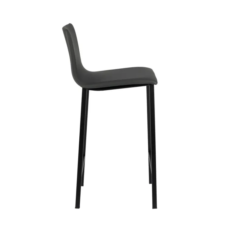 Mobliberica Tabouret Snack (assise +/- 65 Cm)|Tabouret De Bar (assise +/- 80 Cm)*Koko ® Tabouret snack en simili dossier bas avec pieds en métal