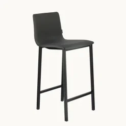 Mobliberica Tabouret Snack (assise +/- 65 Cm)|Tabouret De Bar (assise +/- 80 Cm)*Koko ® Tabouret snack en simili dossier bas avec pieds en métal