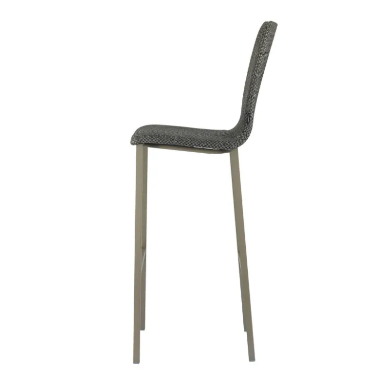 Mobliberica Tabouret De Bar (assise +/- 80 Cm)*Koko ® Tabouret de bar dossier haut en tissu
