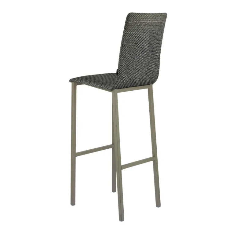 Mobliberica Tabouret De Bar (assise +/- 80 Cm)*Koko ® Tabouret de bar dossier haut en tissu