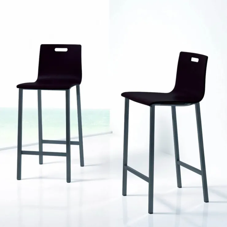 Mobliberica Tabouret Snack (assise +/- 65 Cm)|Tabouret De Bar (assise +/- 80 Cm)*Koko Tabouret snack ® dossier bas en bois