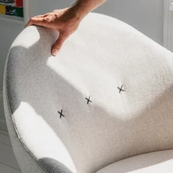 Varier Fauteuil De Salon*Kokon club ® Fauteuil pivotant confortable en tissu design