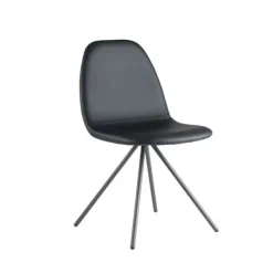 Peressini Chaise De Cuisine|Chaise De Salle à Manger*Kube Chaise design coque en synthétique rembourrée et pieds en métal